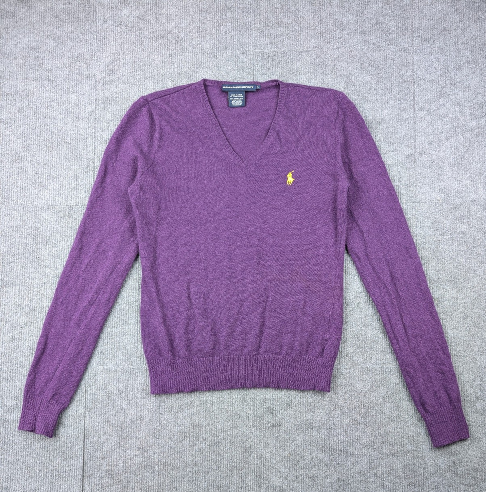 Ralph Lauren Sport Sweater Womens Large Merino Wool Italy Cashmere Quiet Luxury